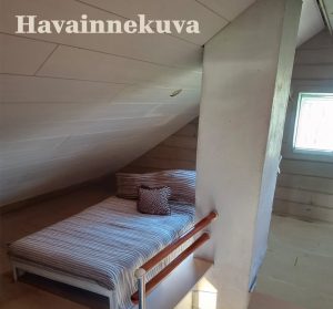 Havainne kuva yläkerran nukkumatilasta / Illustrative image  of the second floor sleeping area